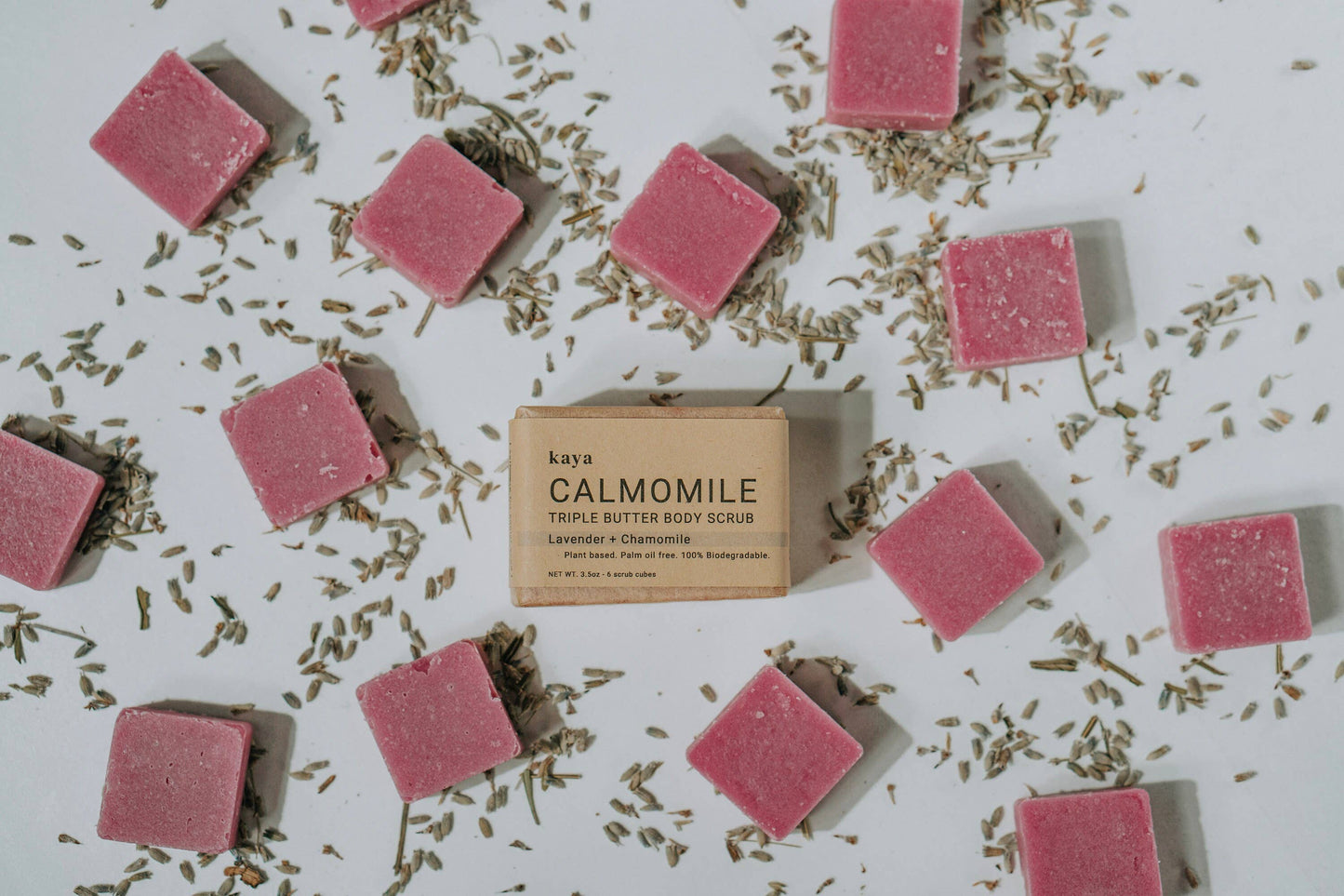 Lavender Chamomile Vegan Sugar Scrub Cubes - Refillable