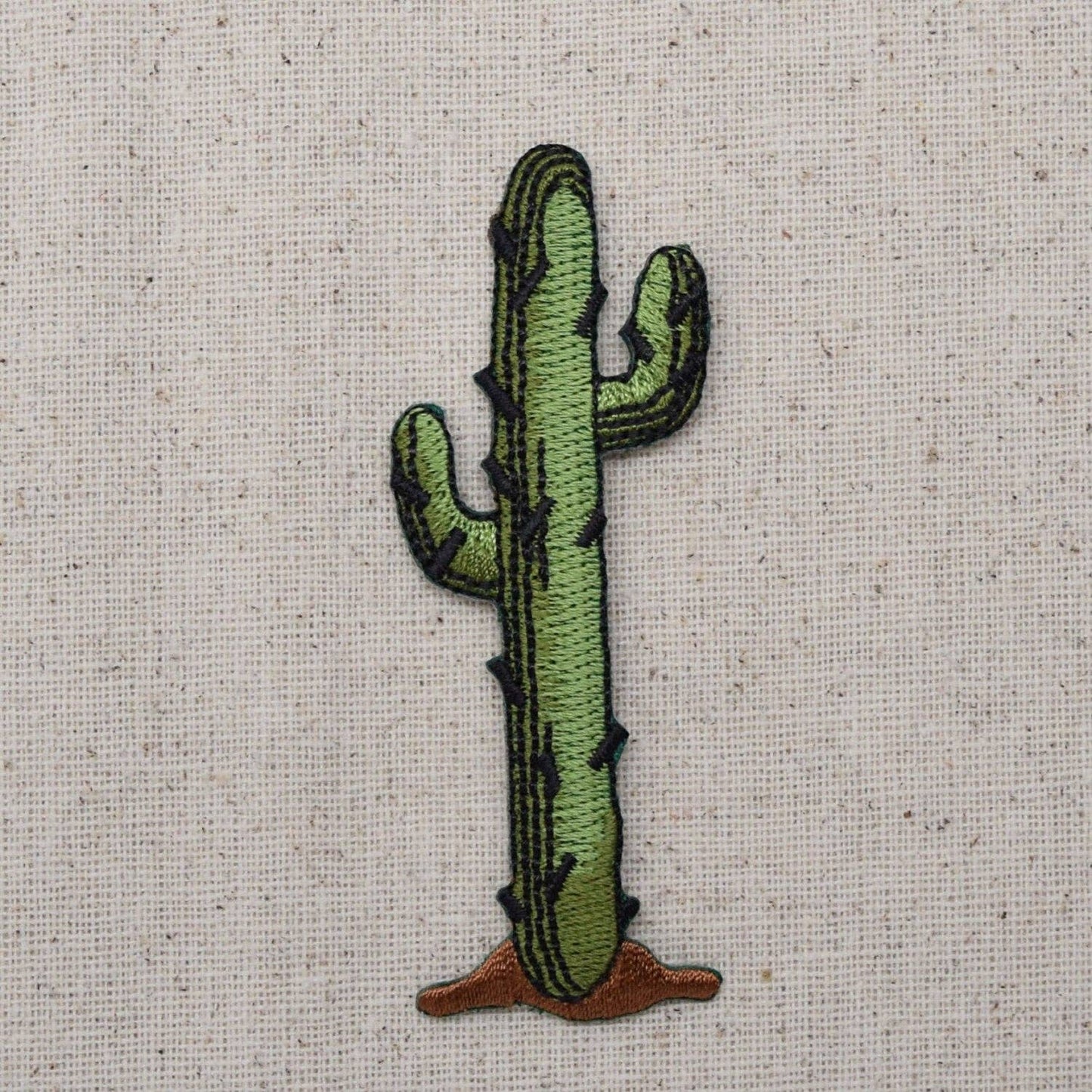 Giant Green Saguaro Cactus, Embroidered Iron on Patch