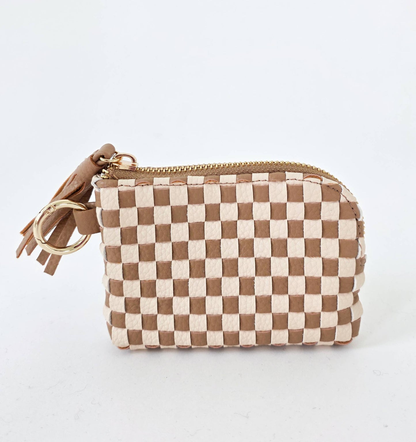 Paris Card Wallet: Woven Brown