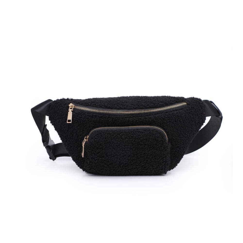 Orson Sherpa Shearling Belt Bag: Black