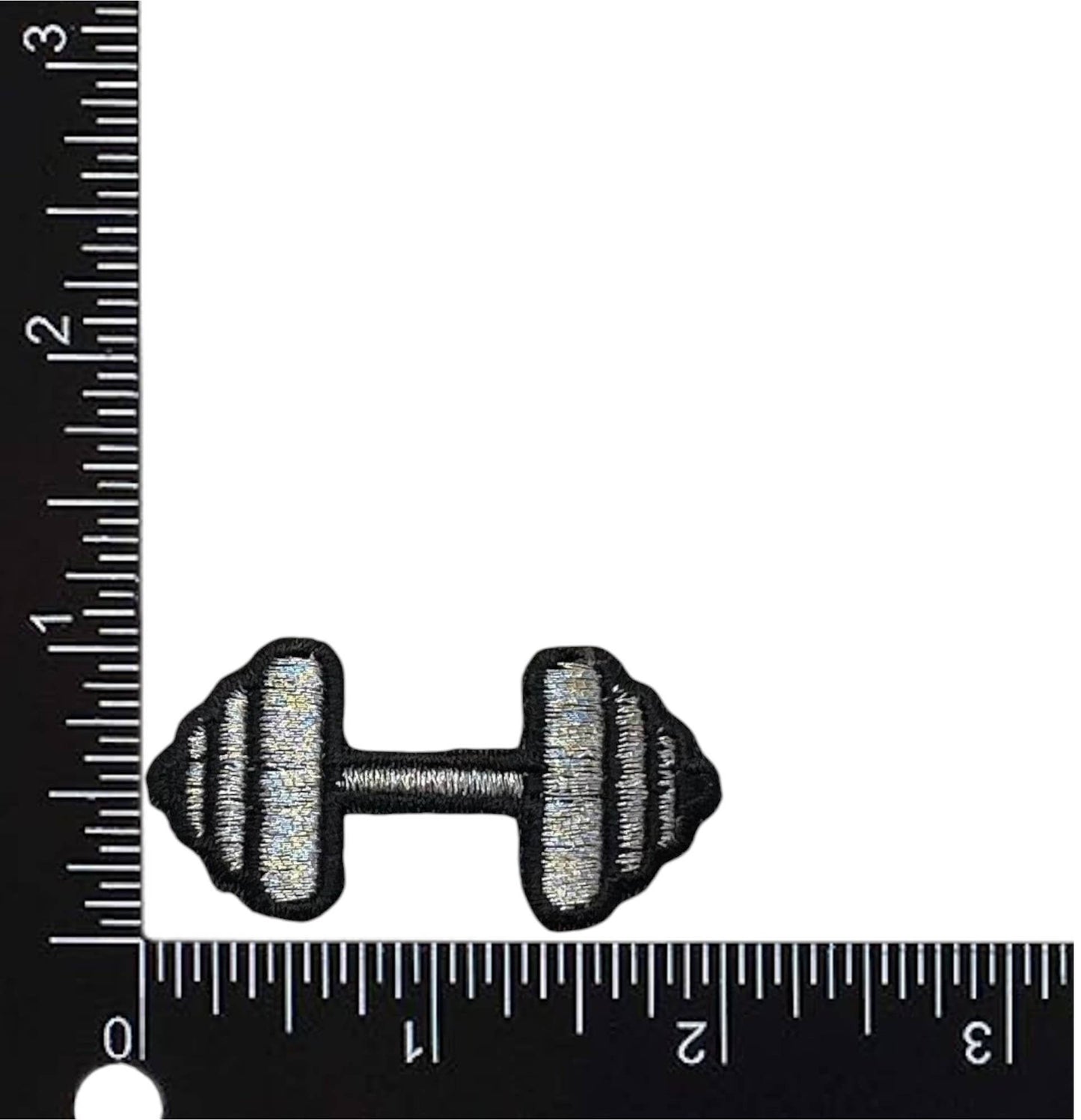 Flexed Arm or Dumbbell, Gym, Exercise, Fitness Iron on Patch: Dumbbell
