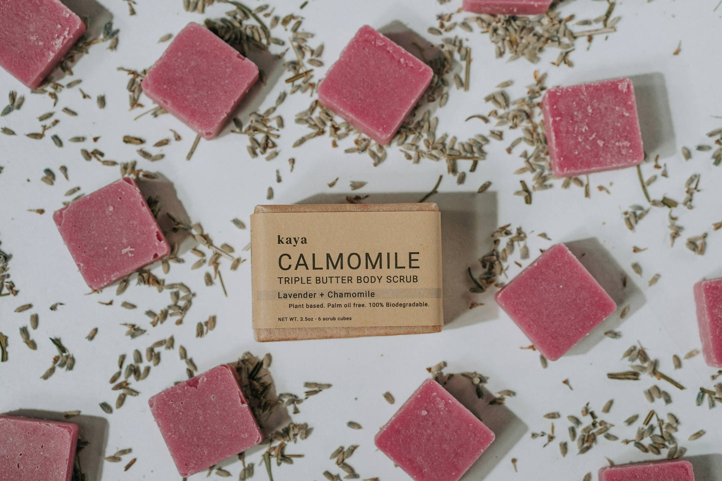 Lavender Chamomile Vegan Sugar Scrub Cubes - Refillable