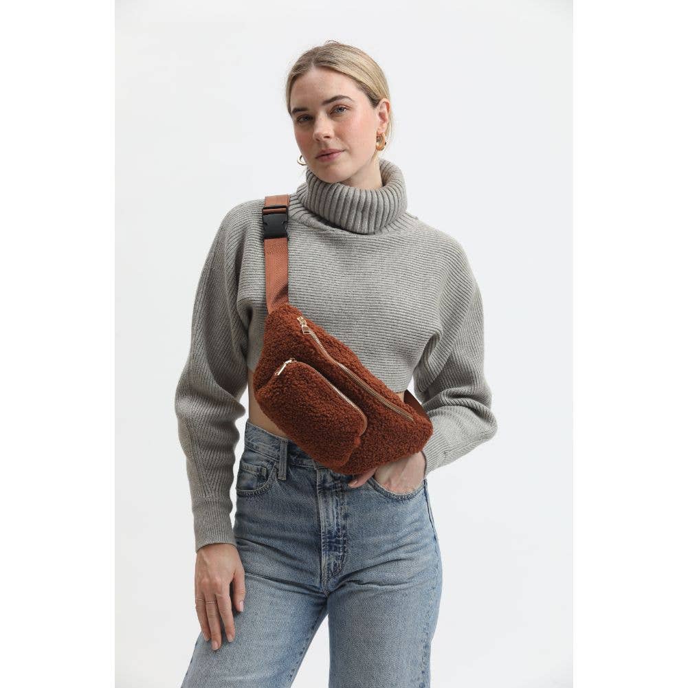 Orson Sherpa Shearling Belt Bag: Black