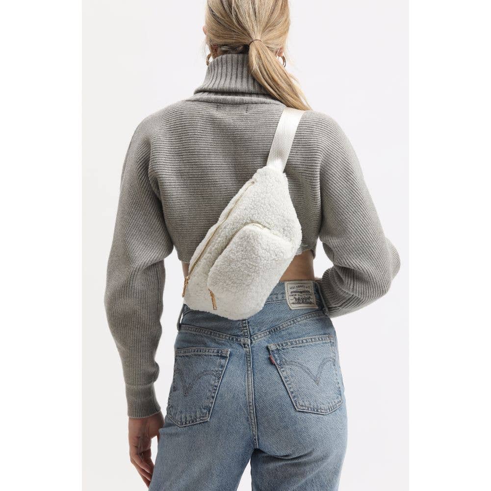Orson Sherpa Shearling Belt Bag: Black