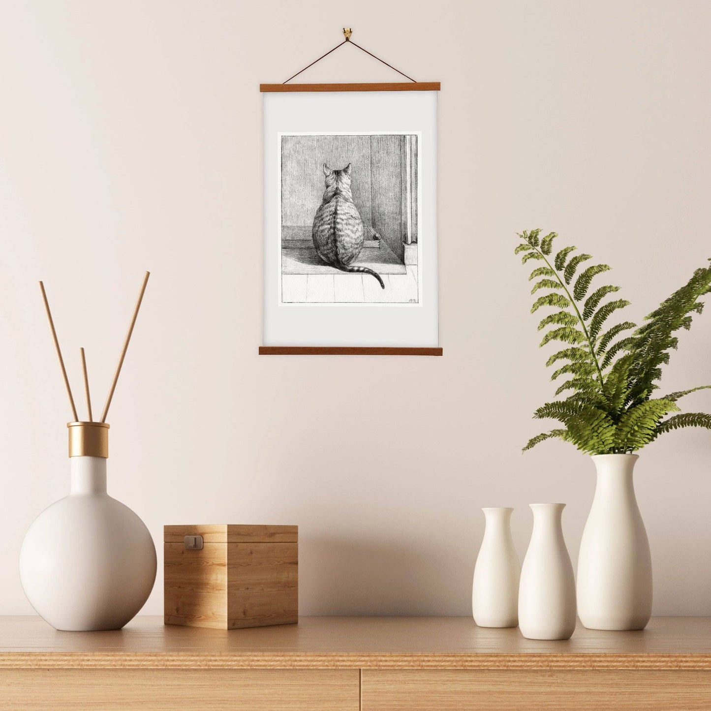Sitting Cat - Jean Bernard - Scientific Art Prints