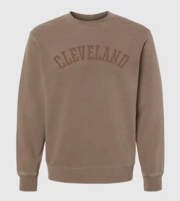 Cleveland Puff Print Tone on Tone Sweatshirt