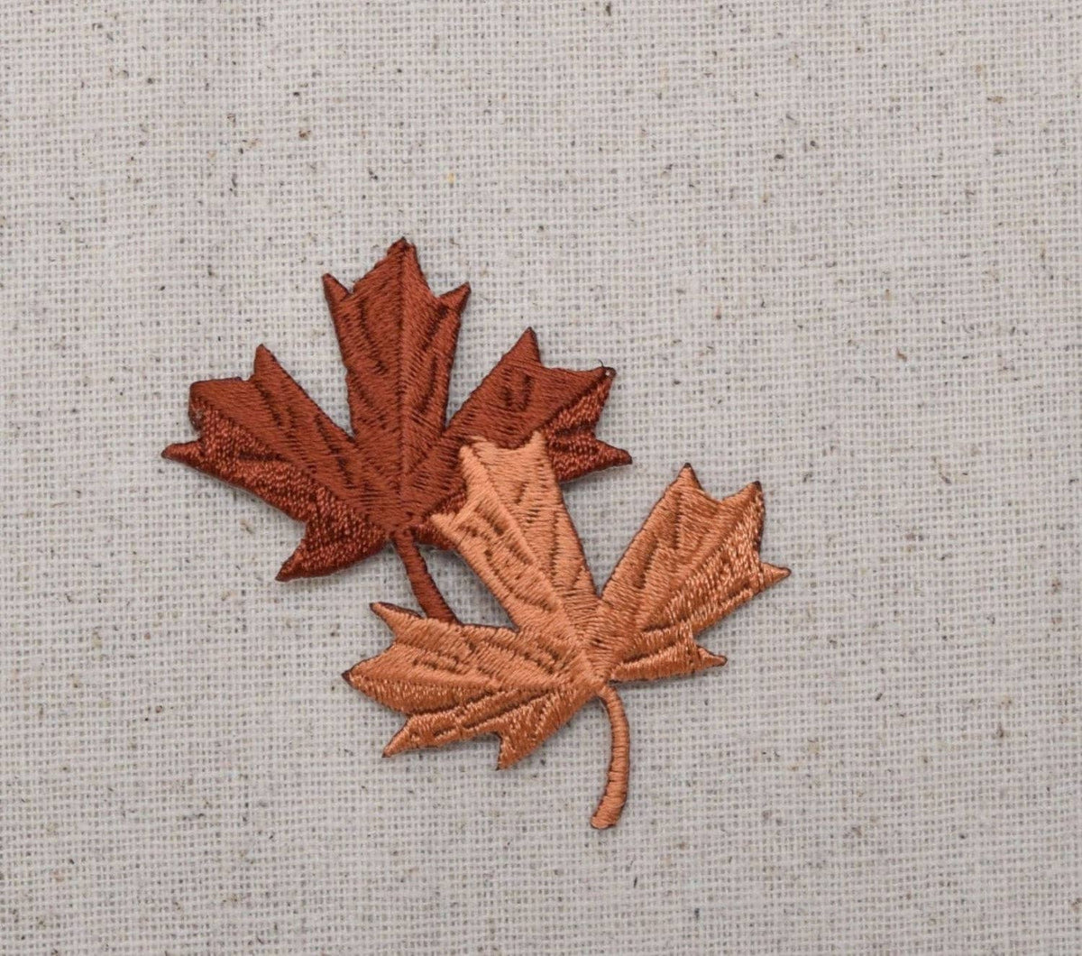 Brown Leaves Tree Leaf - Fall, Embroidered Iron on Patch