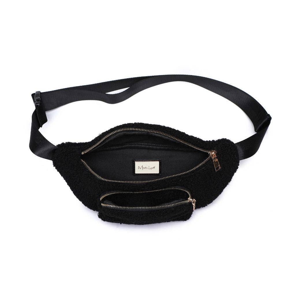 Orson Sherpa Shearling Belt Bag: Black