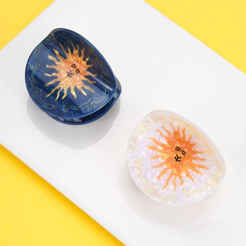 Jumbo Celestial Sun Hair Claw Clip | 40H1167: Navy