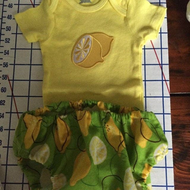 Yellow Half Lemon - Fruit, Food - Iron on Patch