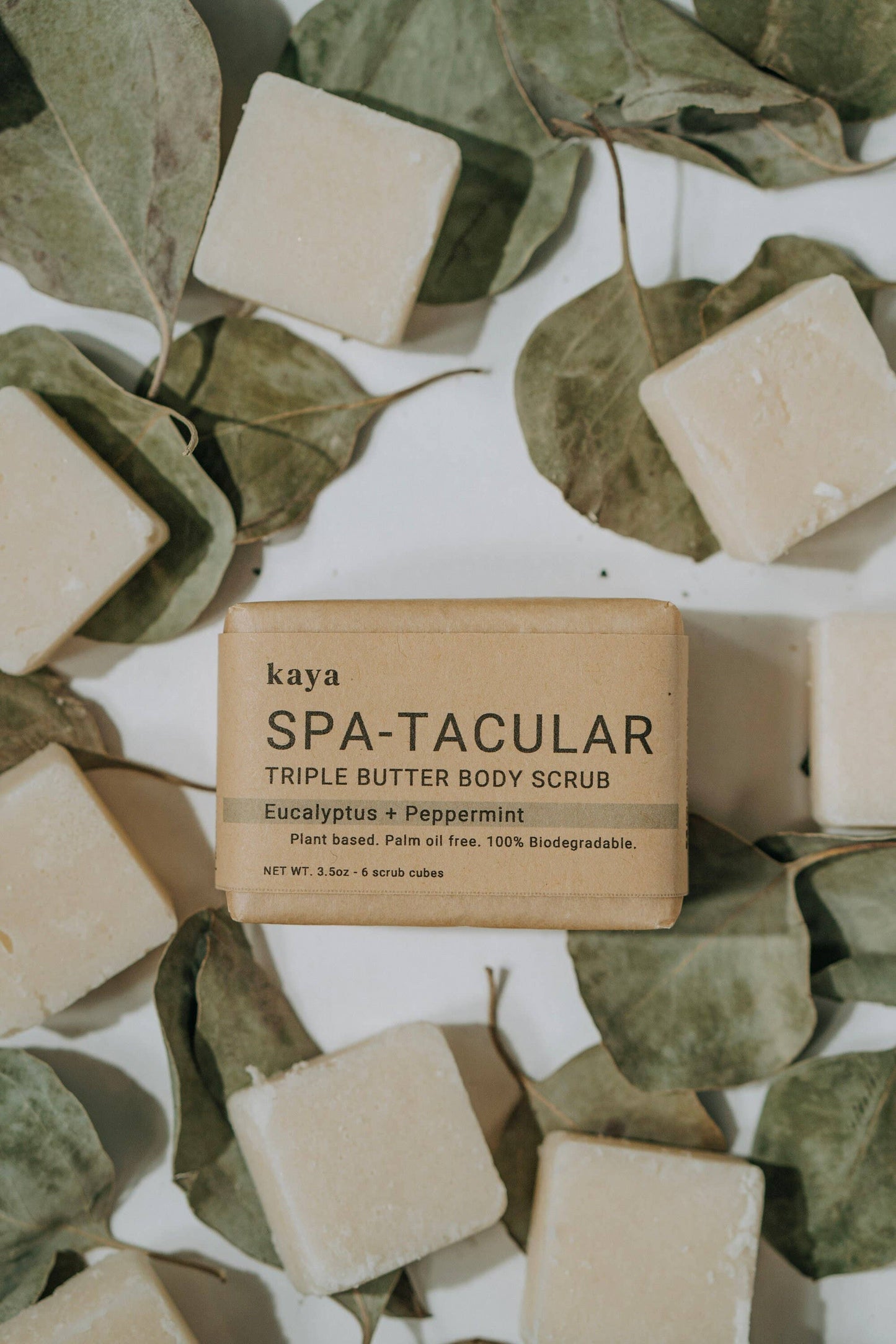 Eucalyptus Peppermint Sugar Scrub Cubes - Vegan, Low Waste
