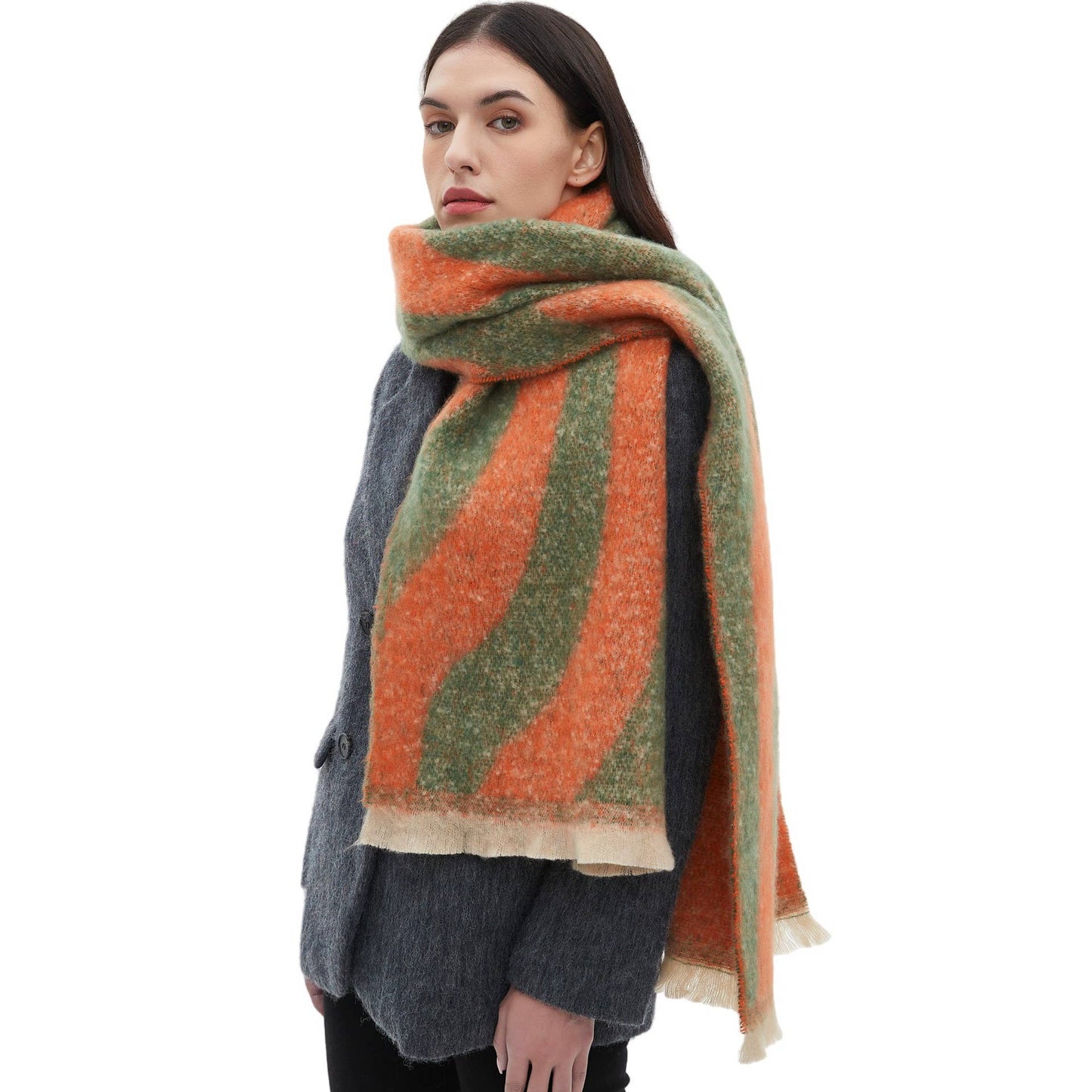 Chunky Abstract Fleece Scarf