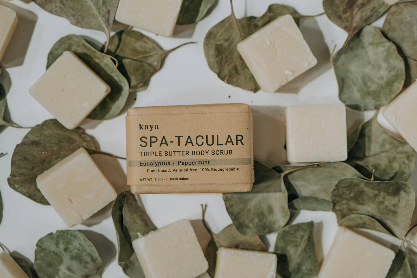 Eucalyptus Peppermint Sugar Scrub Cubes - Vegan, Low Waste