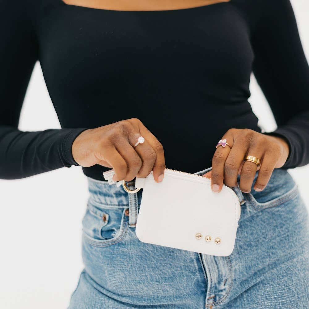 Paris Card Wallet: Woven Brown