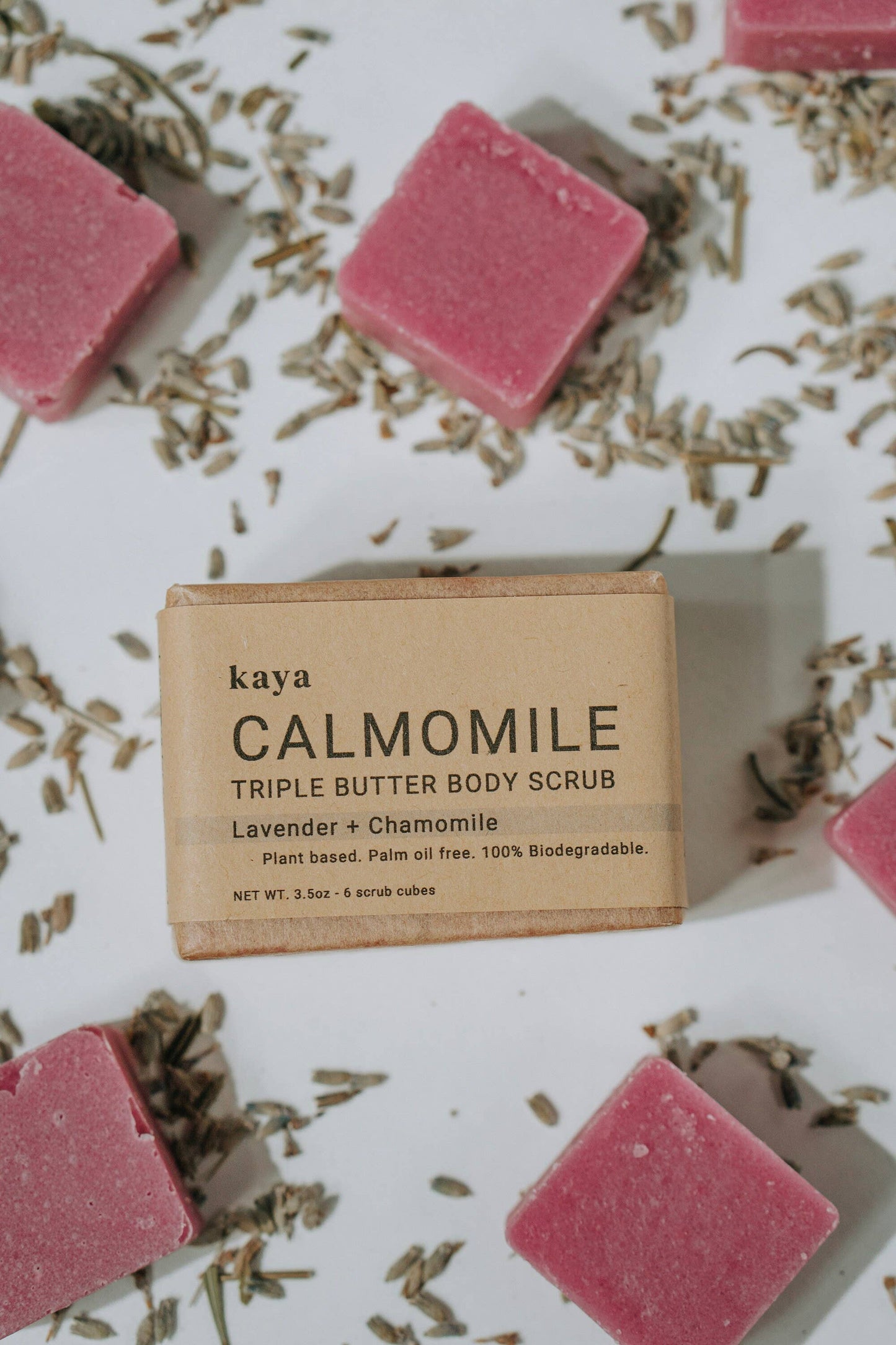 Lavender Chamomile Vegan Sugar Scrub Cubes - Refillable