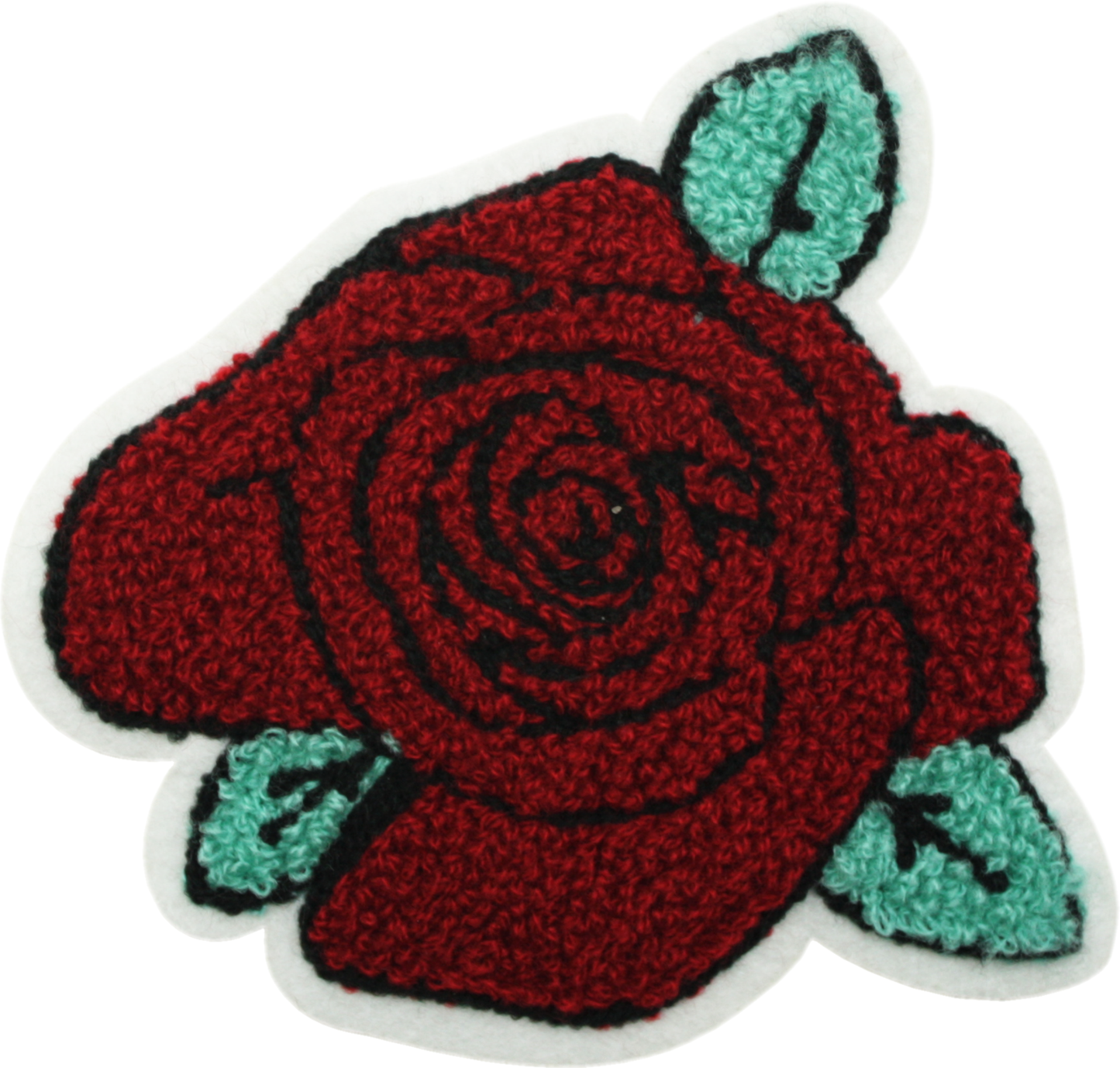 Patch - Rose - Fuzzy Chenille SEW ON ONLY