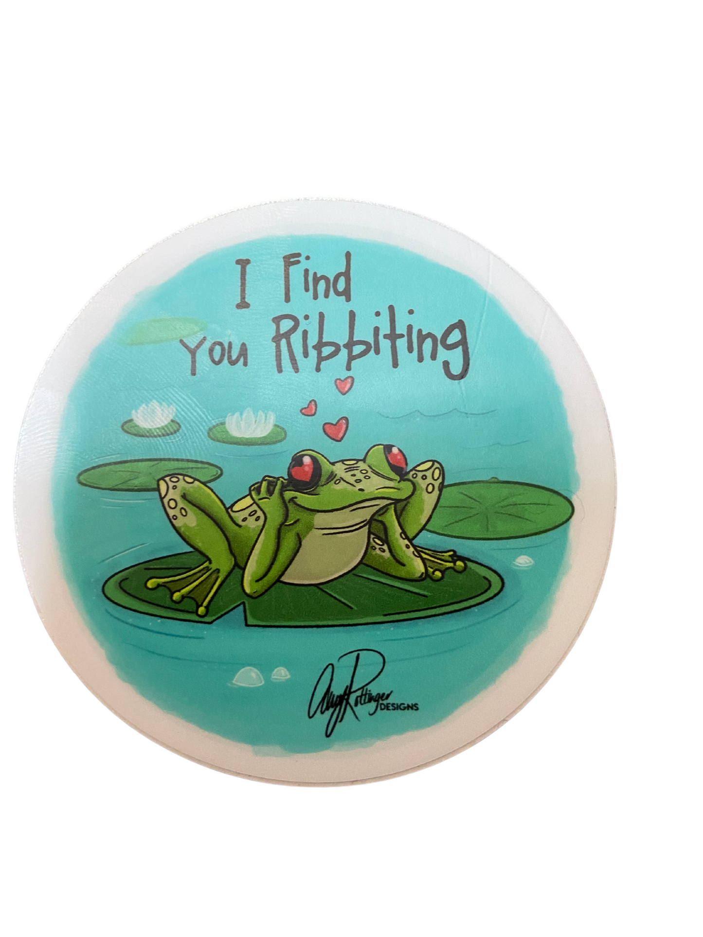 I Find You Ribbiting Sticker