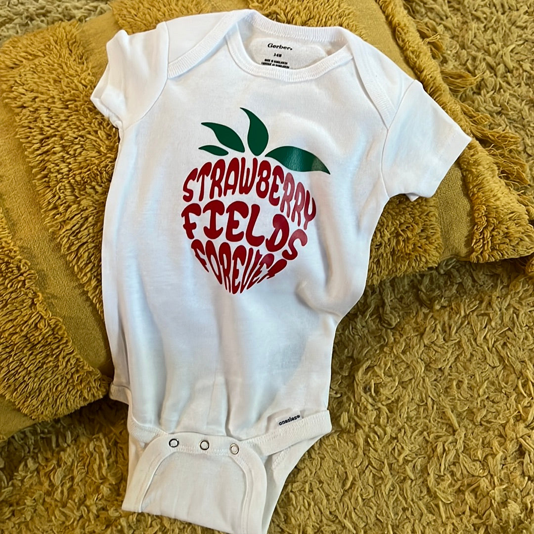 Strawberry Fields Forever Onesie