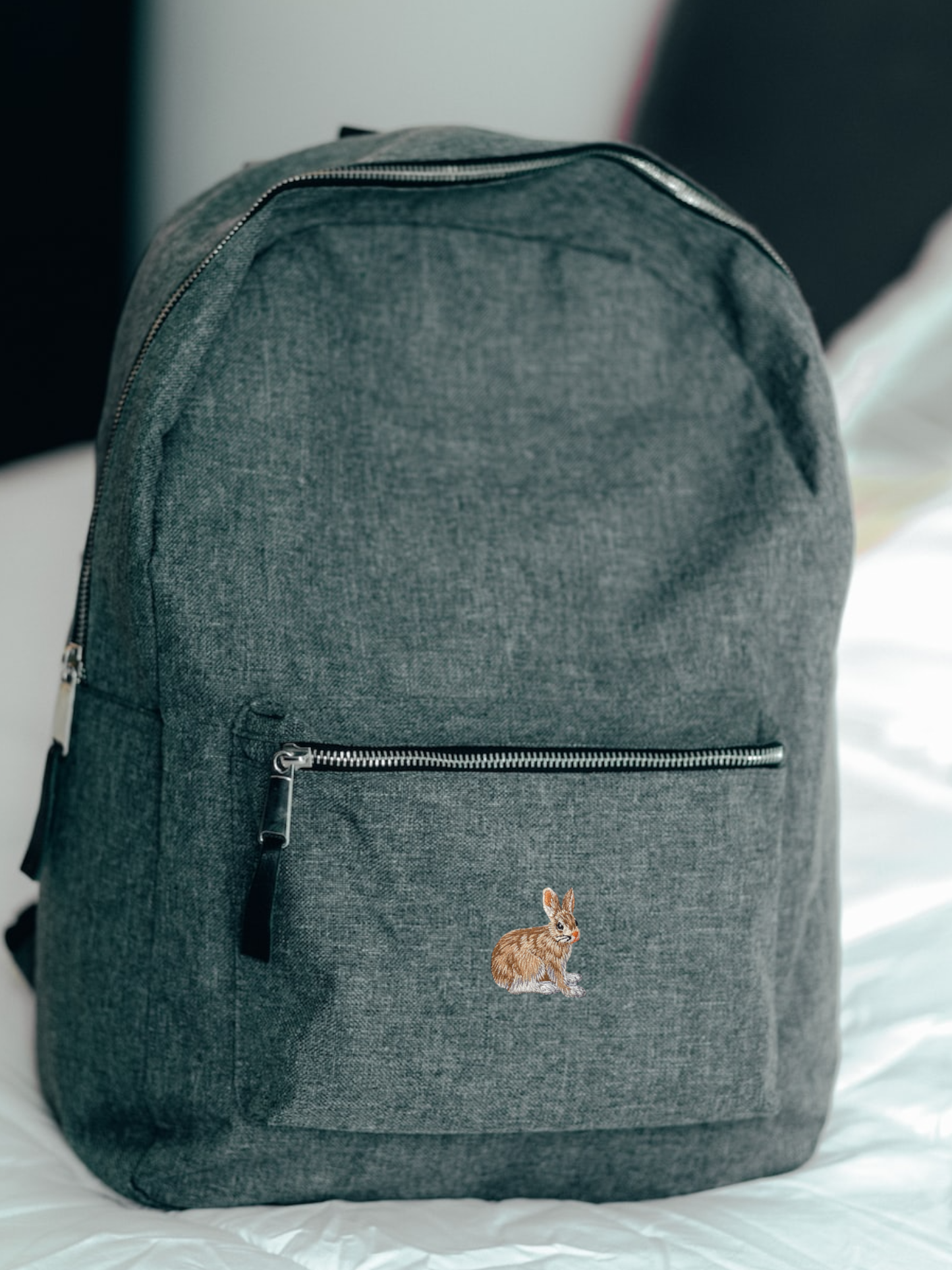 Natural Bunny Rabbit - Hare - Iron on Patch