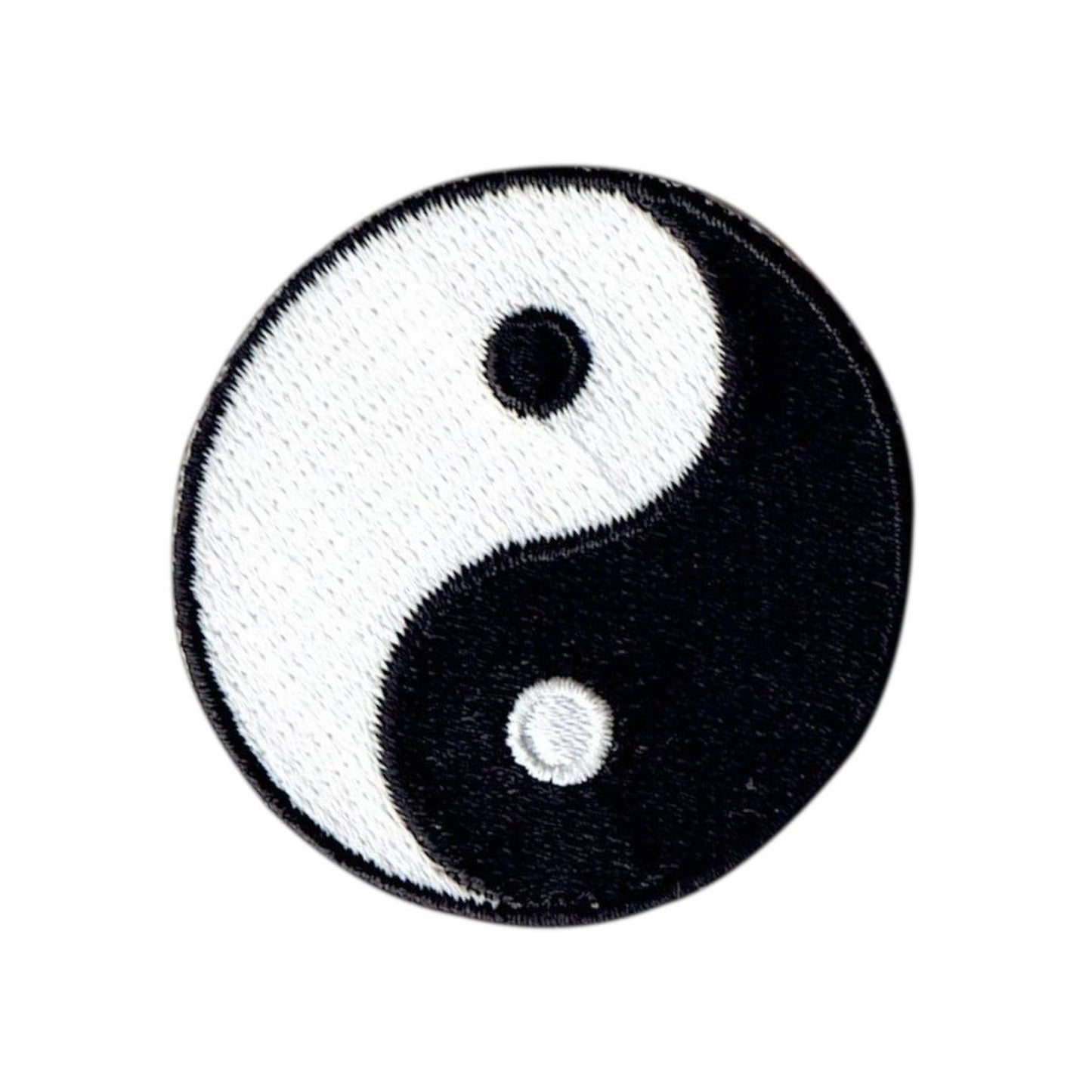 Yin Yang Symbol - Embroidered Iron on Patch - Two Sizes 1" or 2": Small 1"