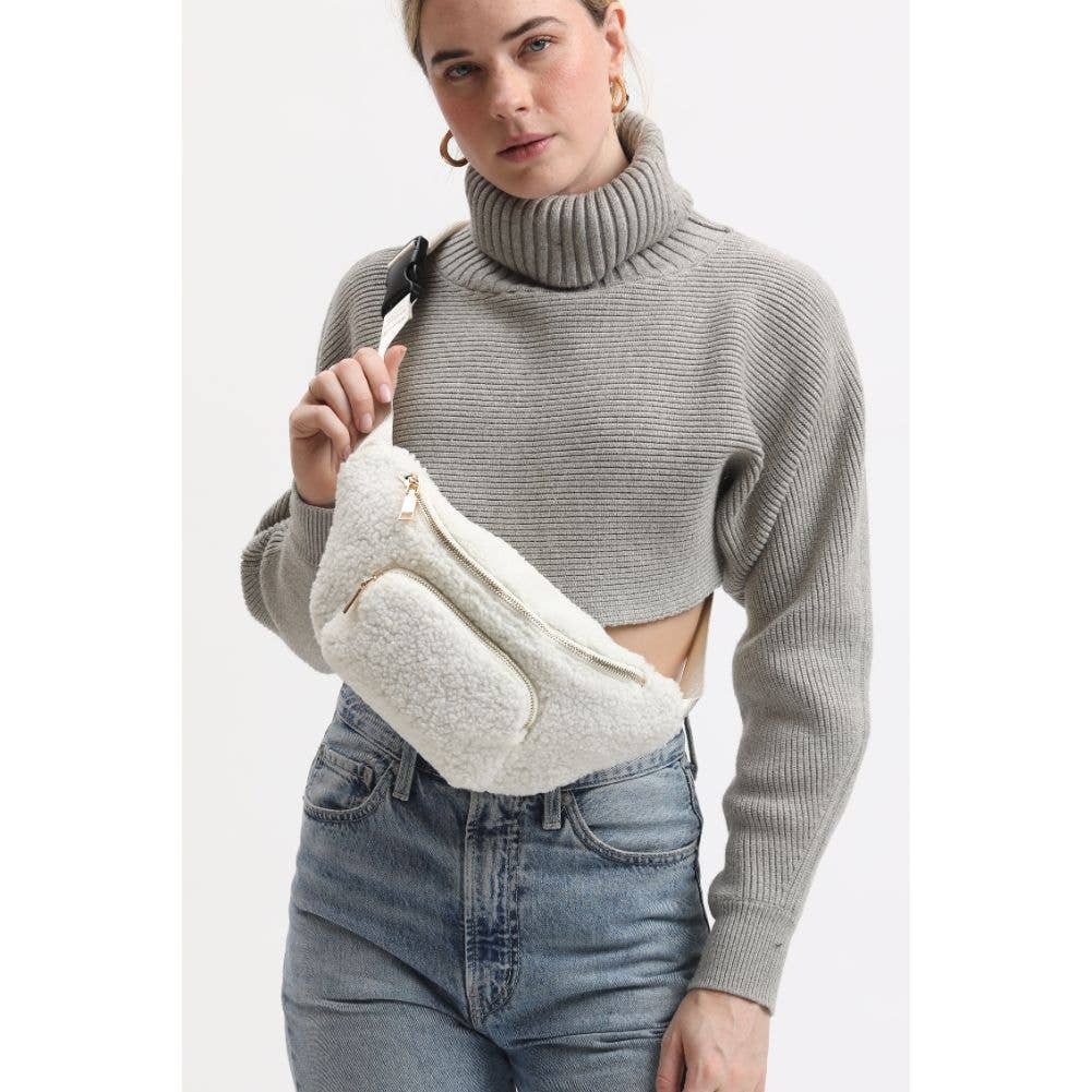 Orson Sherpa Shearling Belt Bag: Black