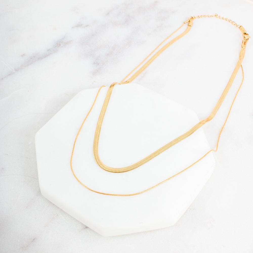 Brooke Layered Chain Necklace *Waterproof*