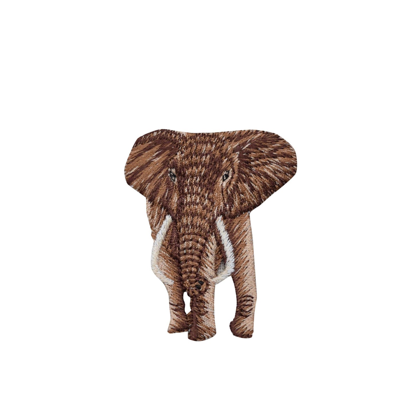 Realistic Brown Elephant - Safari, Zoo, Iron on Patch