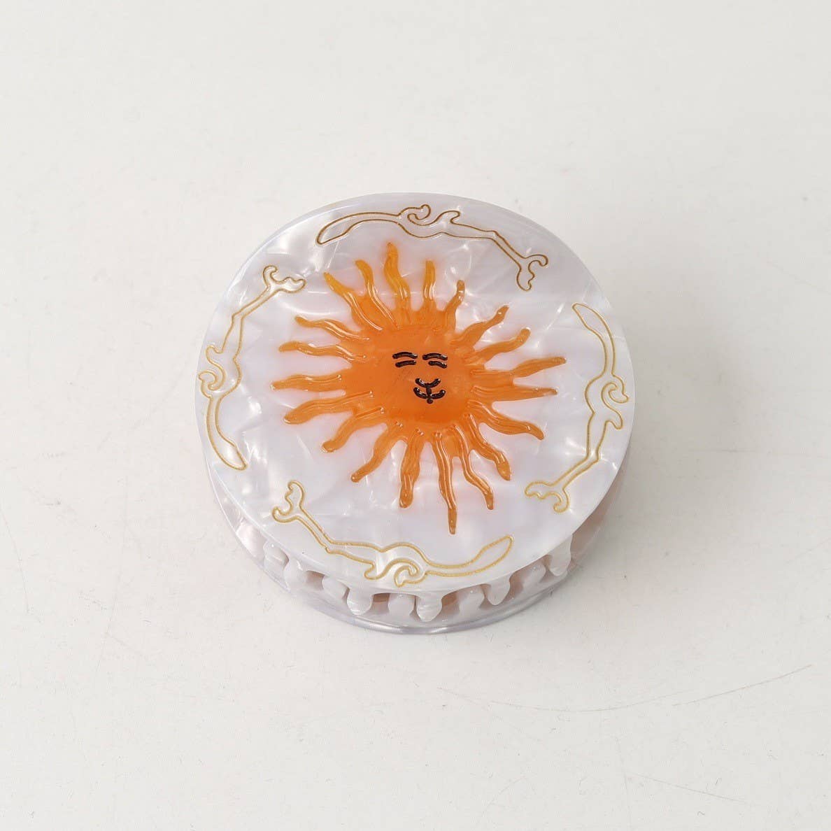 Jumbo Celestial Sun Hair Claw Clip | 40H1167: Off White