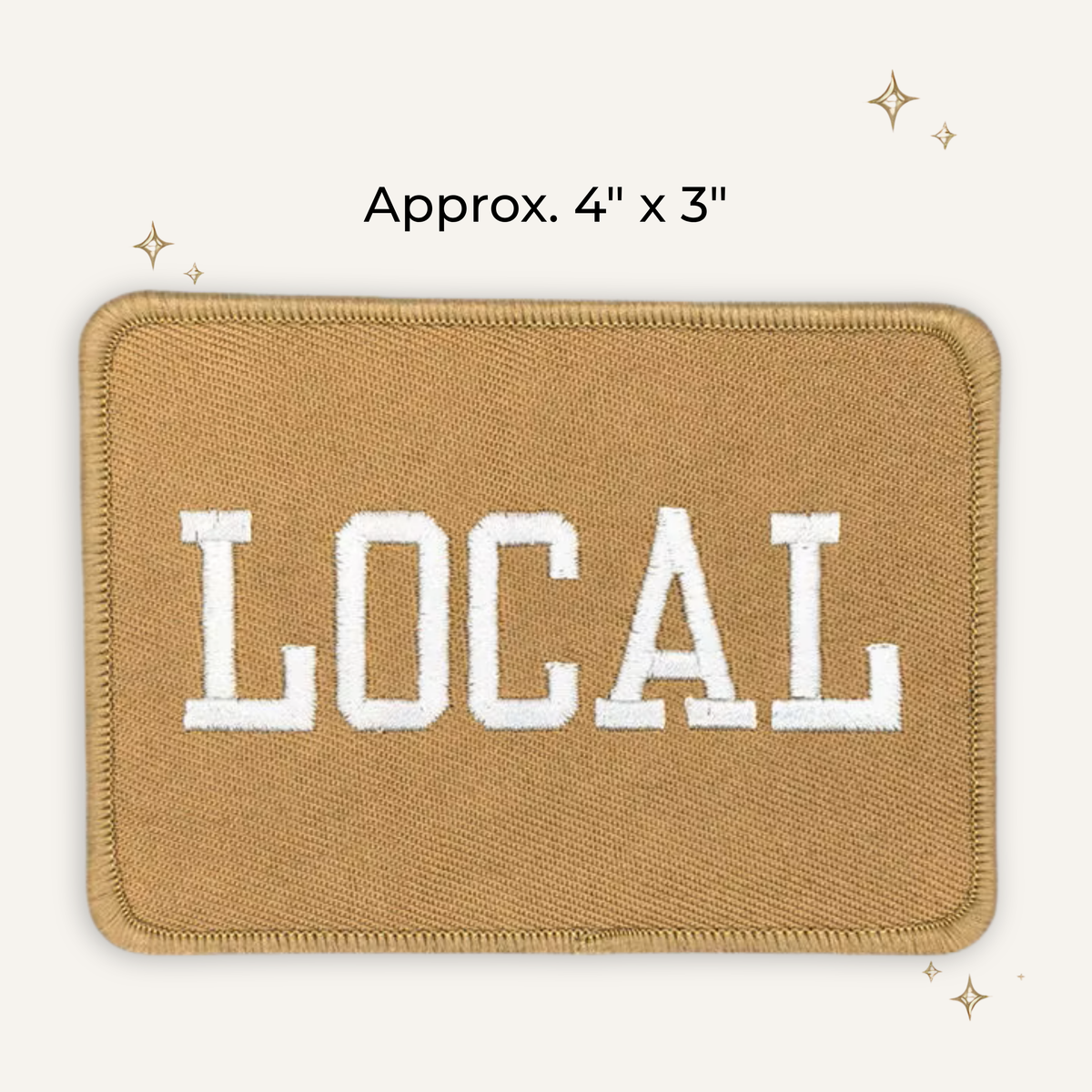 Local Tan/White Embroidered Patch