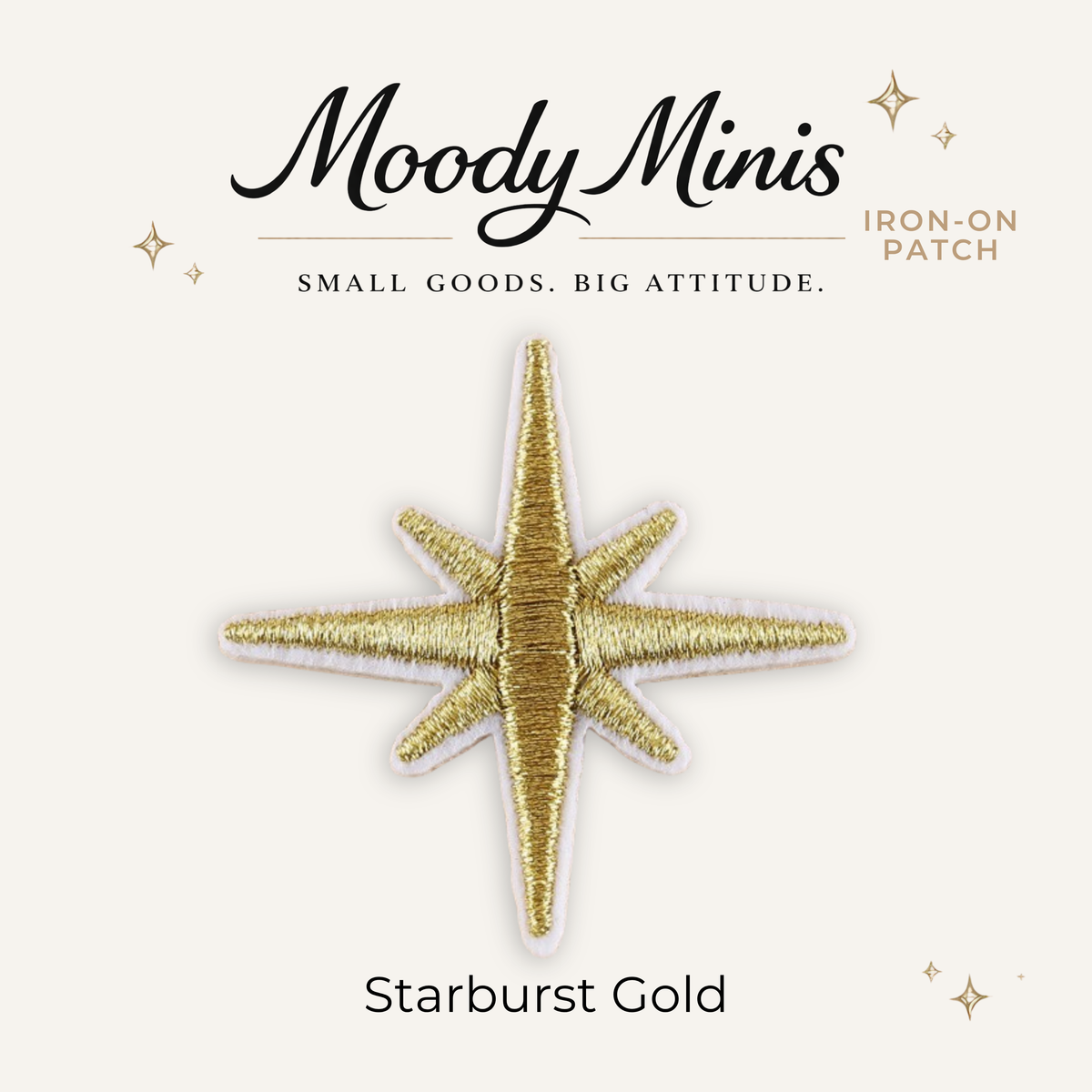 Starburst Gold Embroidered Patch