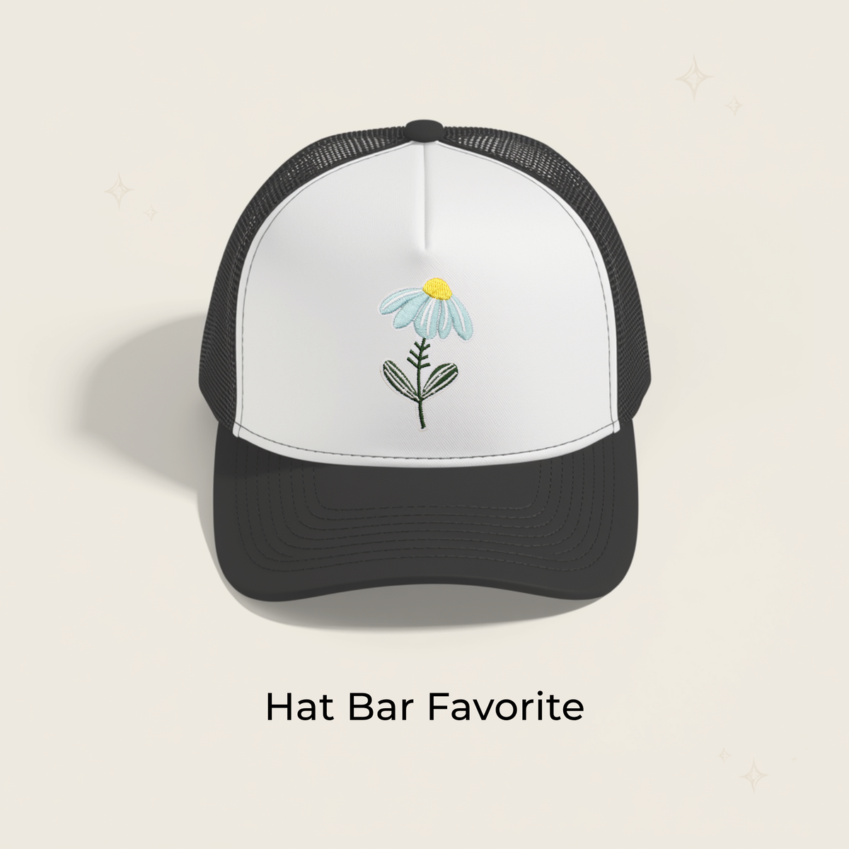 Daisy Stem Embroidered Patch- RTS
