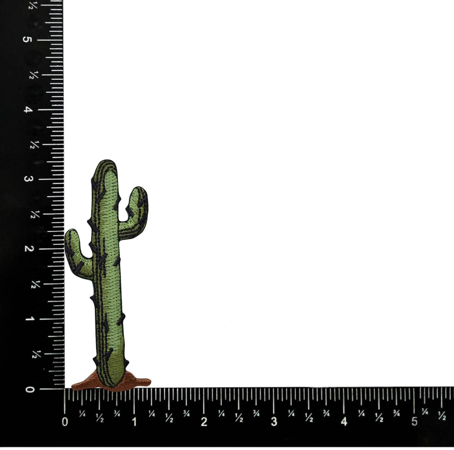 Giant Green Saguaro Cactus, Embroidered Iron on Patch