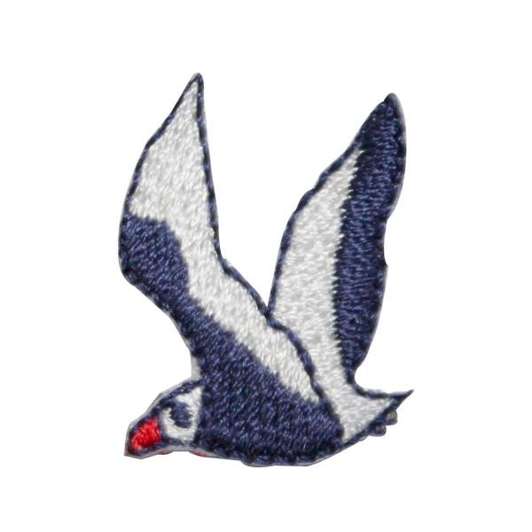 Mini Seagull, coastal, birds, Embroidered Iron on Patch