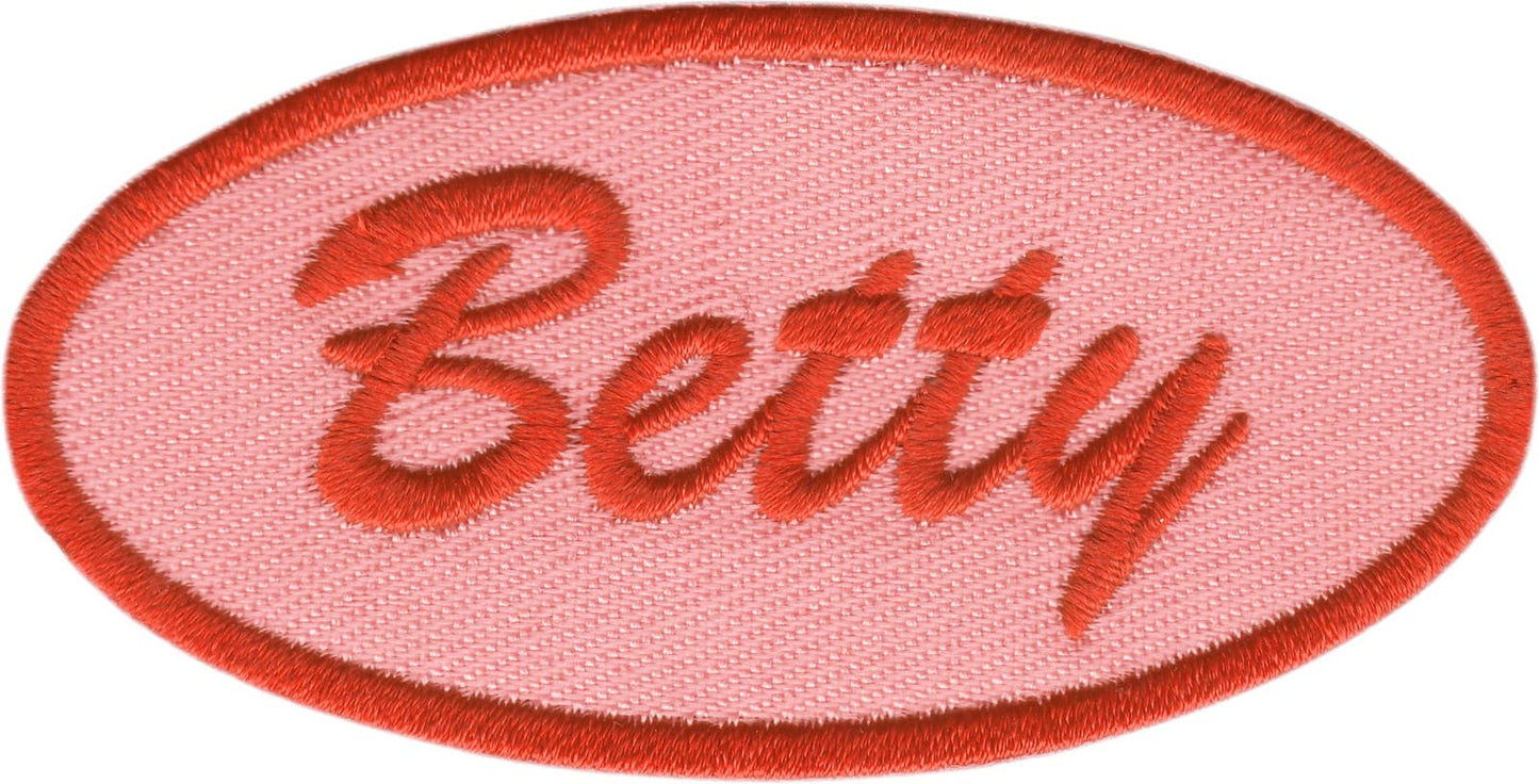 Patch - Diner Name Tag - "Betty" - Pink Retro Style