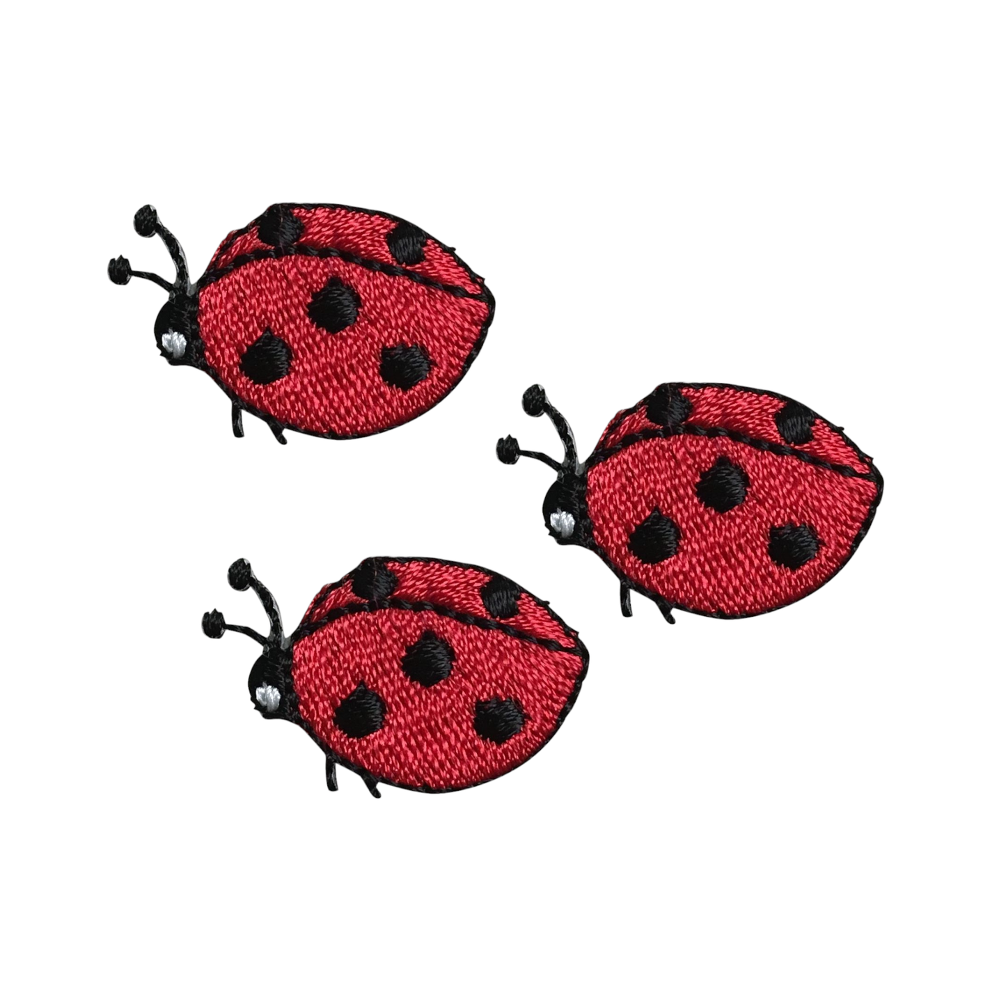 Mini Ladybug - Red/Black - Iron on Patch