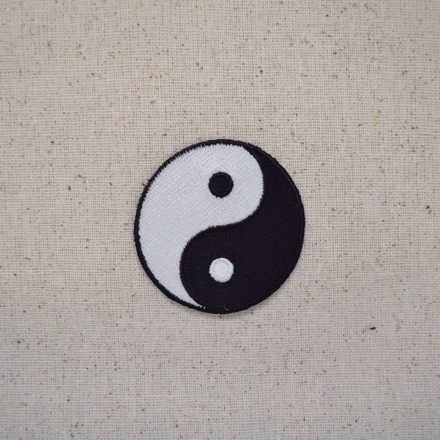 Yin Yang Symbol - Embroidered Iron on Patch - Two Sizes 1" or 2": Small 1"