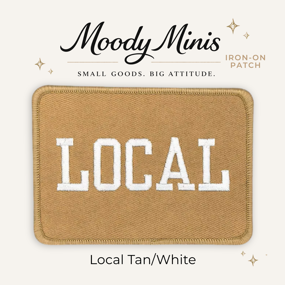Local Tan/White Embroidered Patch