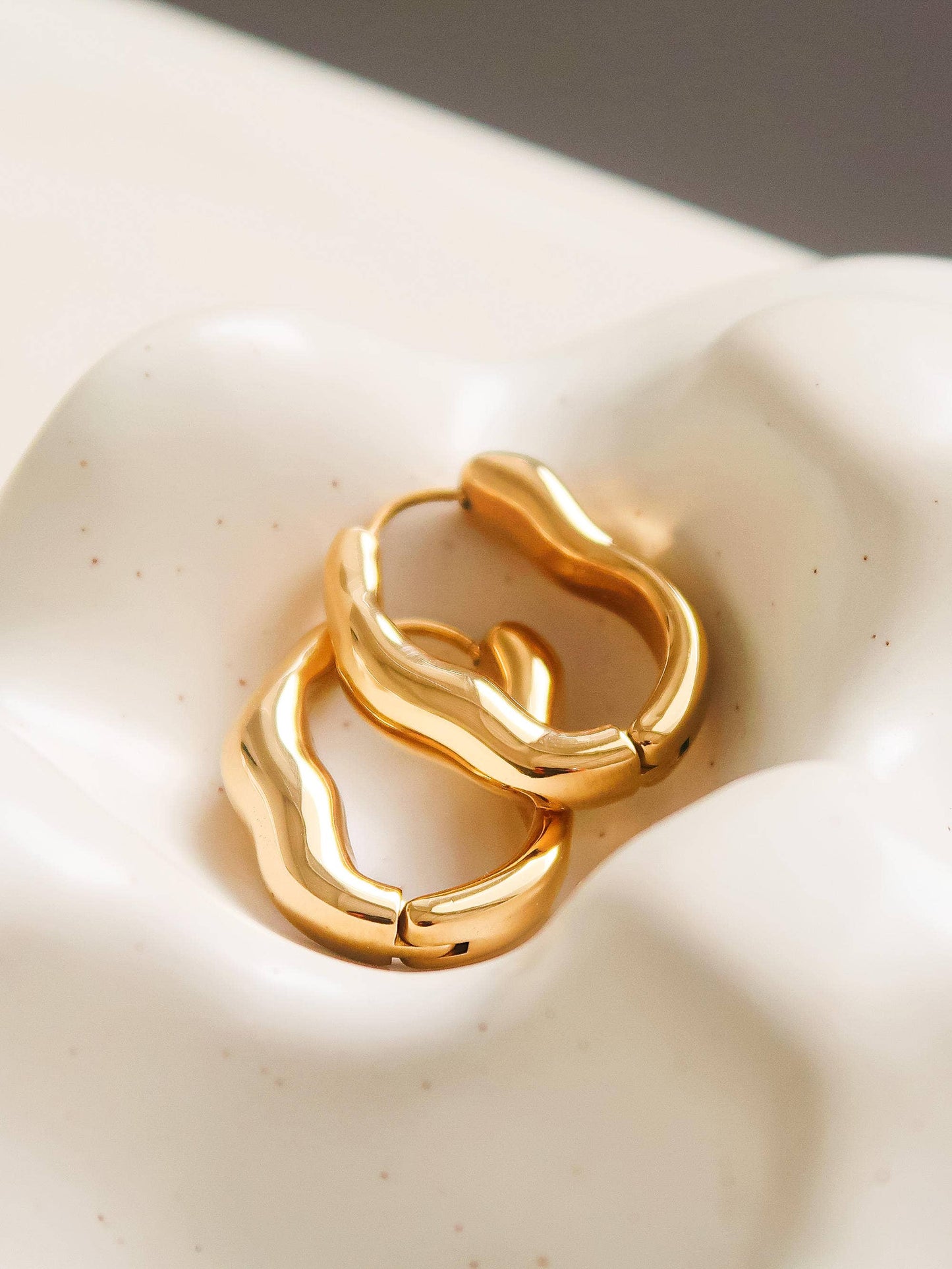 Darcy Non-Tarnish Oval Hoop Earring