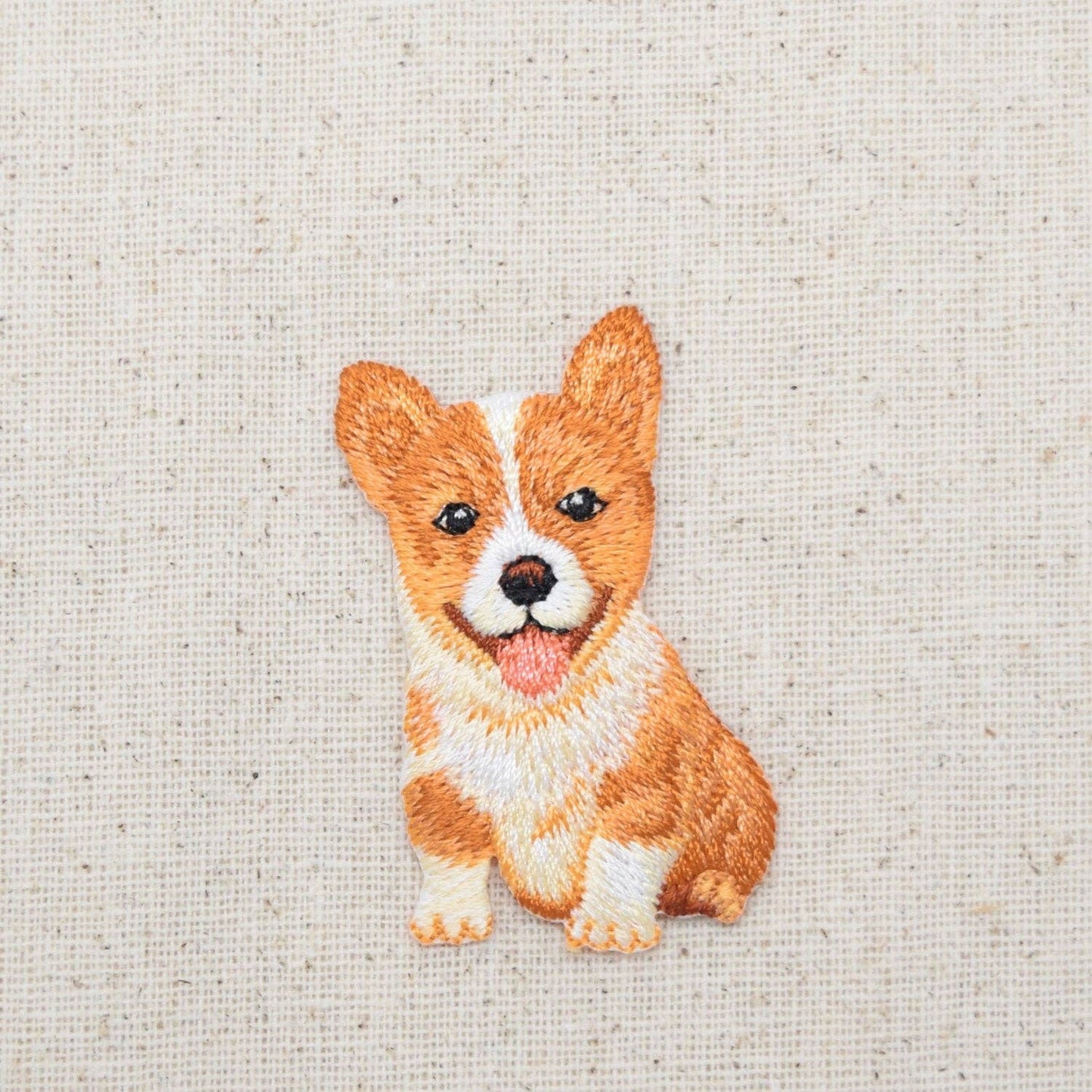 Corgi Puppy Dog Sitting Full Body  Embroidered Iron on Patch
