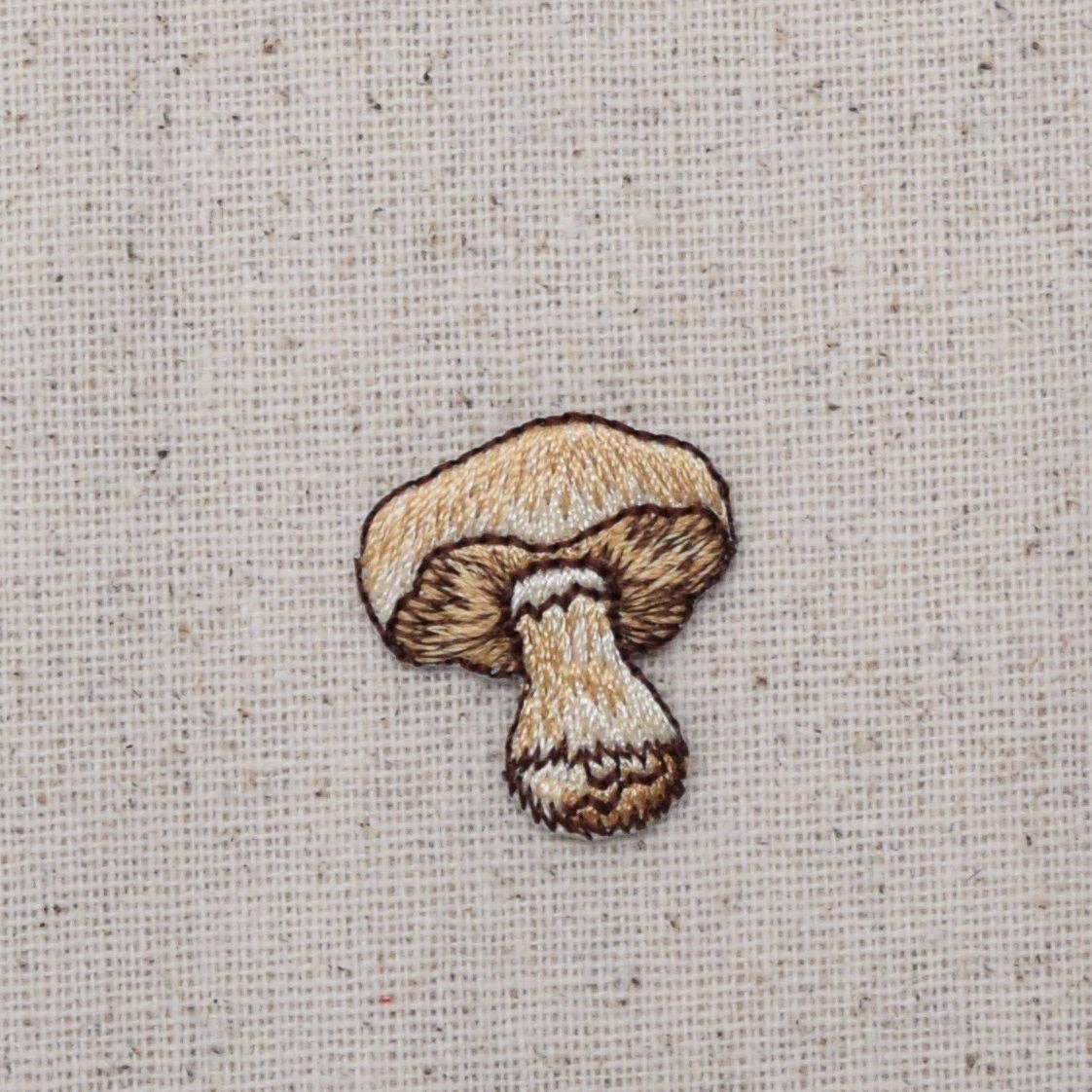 Mushroom - Brown Fungi - Vegetable, Food, Iron on Patch