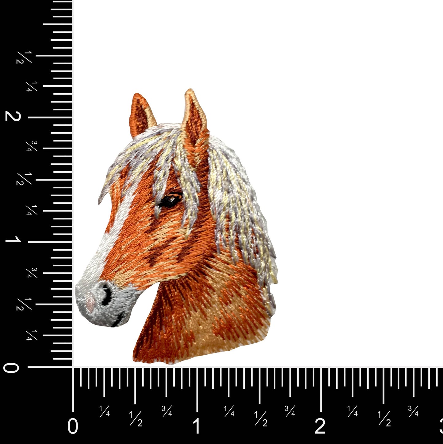 Chestnut Horse Head - Facing Left Iron on Patch