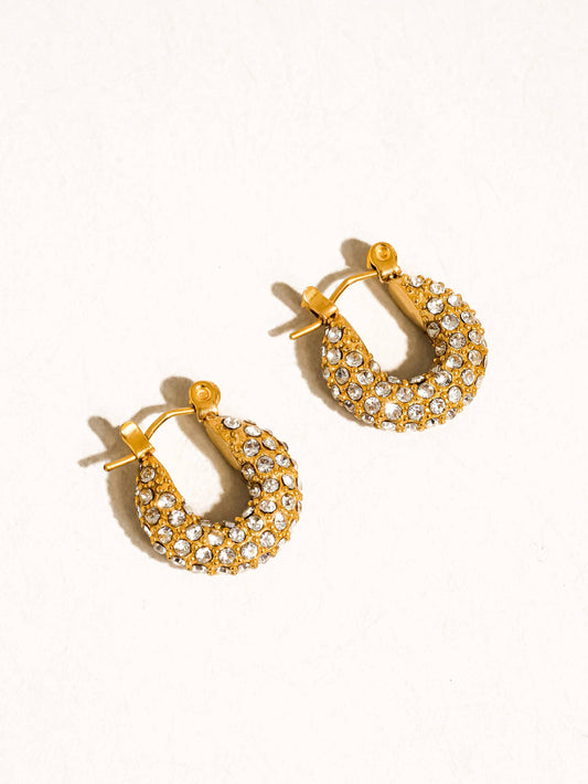 Joleen 18K Gold Non-Tarnish Glam Hoop Earring