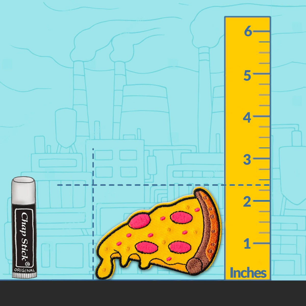Cheesy Pepperoni Pizza Iron On Patch