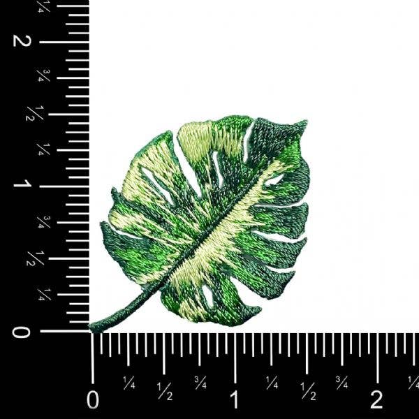 Monstera Leaf, Plants, Embroidered, Iron on Patch