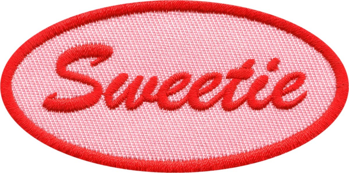 Patch - 1950s Diner Name Tag - Sweetie - Pink Retro Style