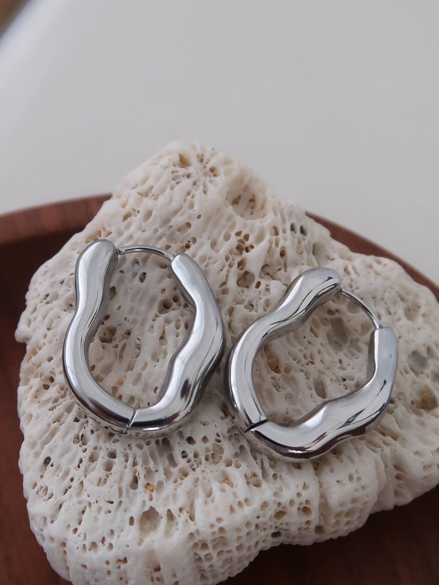 Darcy Non-Tarnish Oval Hoop Earring