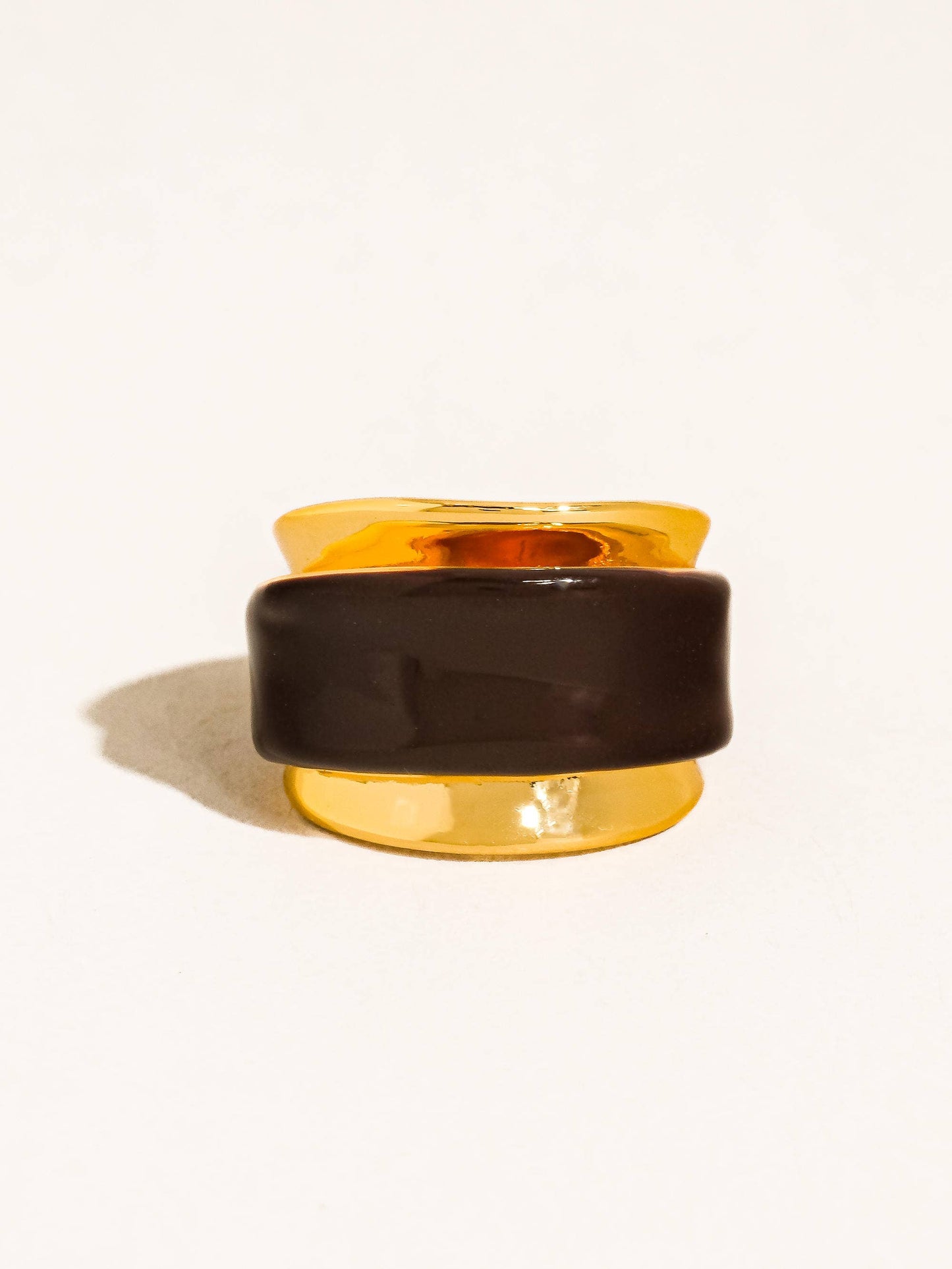 Josiah 18K Gold Layered Enamel Band Ring