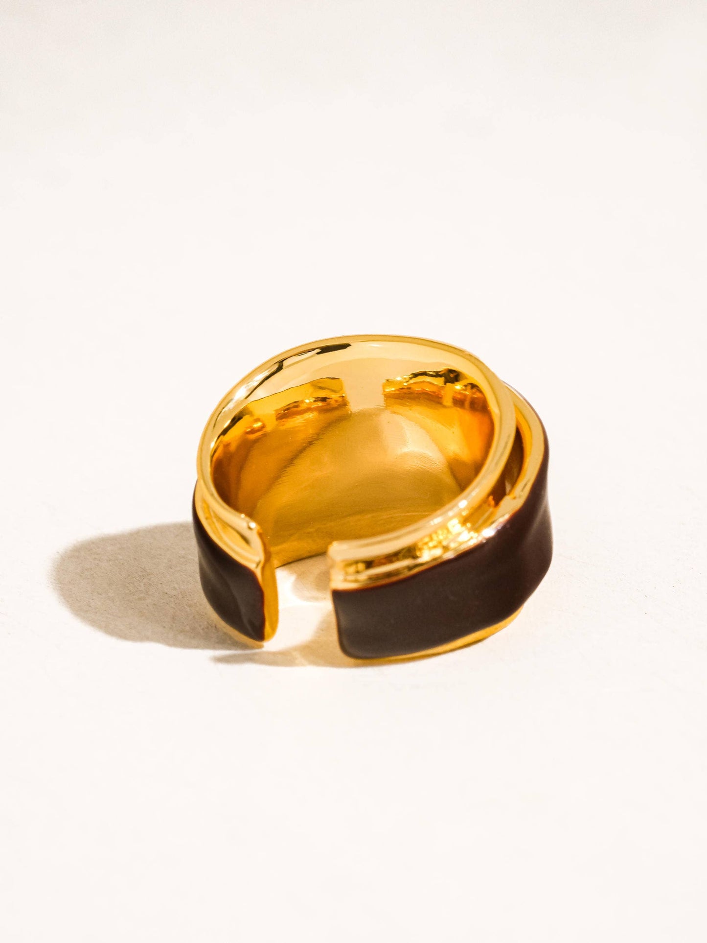 Josiah 18K Gold Layered Enamel Band Ring