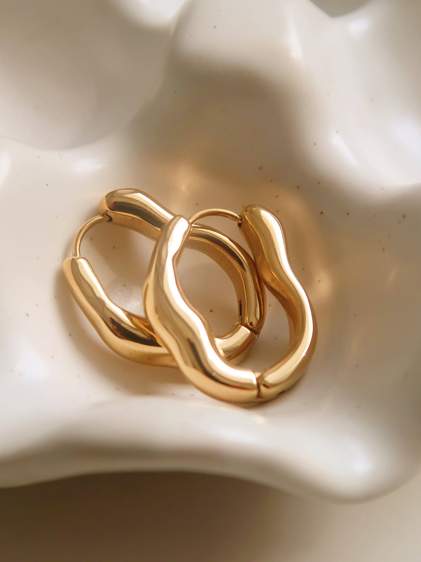 Darcy Non-Tarnish Oval Hoop Earring