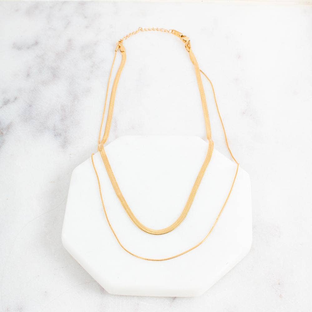 Brooke Layered Chain Necklace *Waterproof*